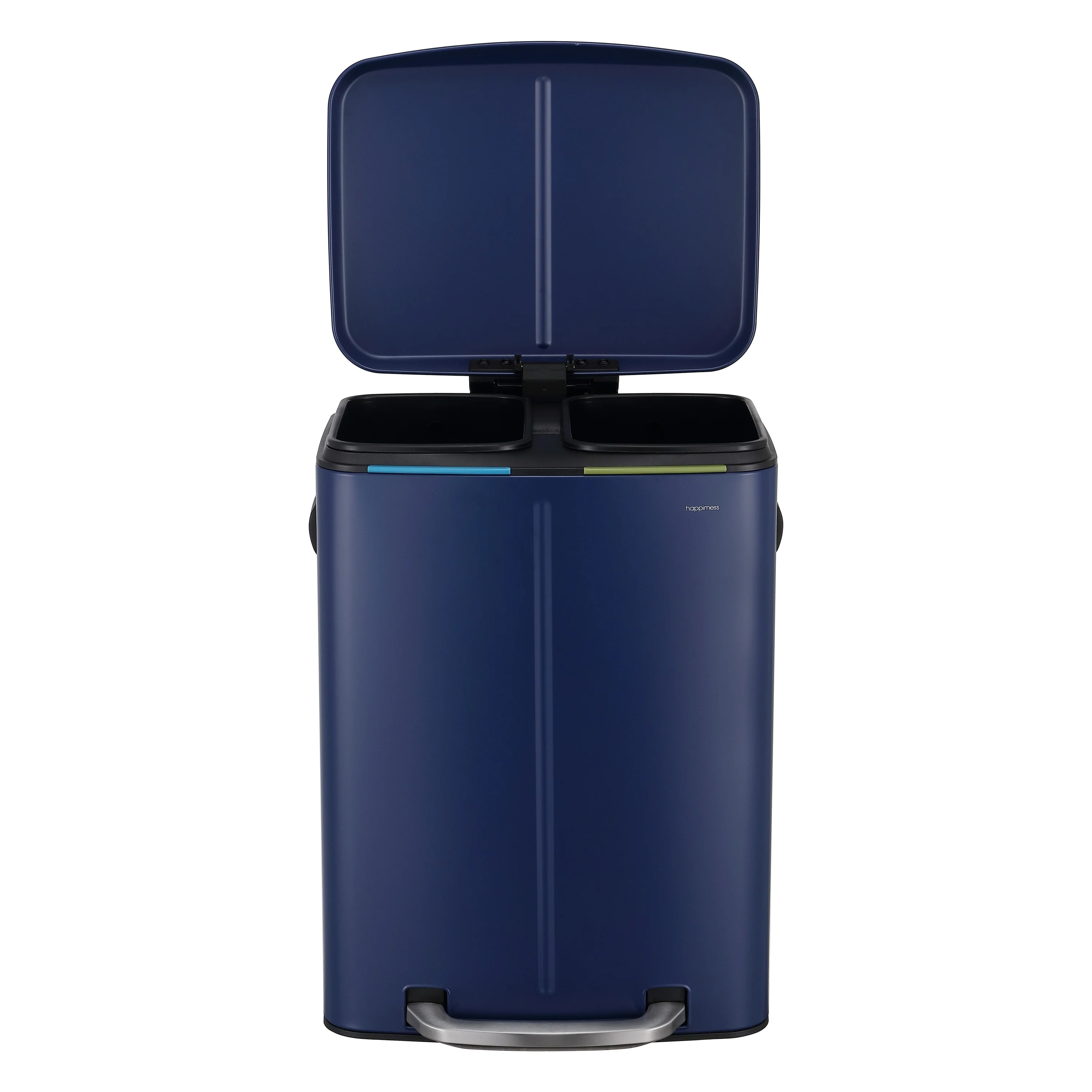 happimess 10.6-Gallon Double Bucket Trash Can with Soft Close Lid