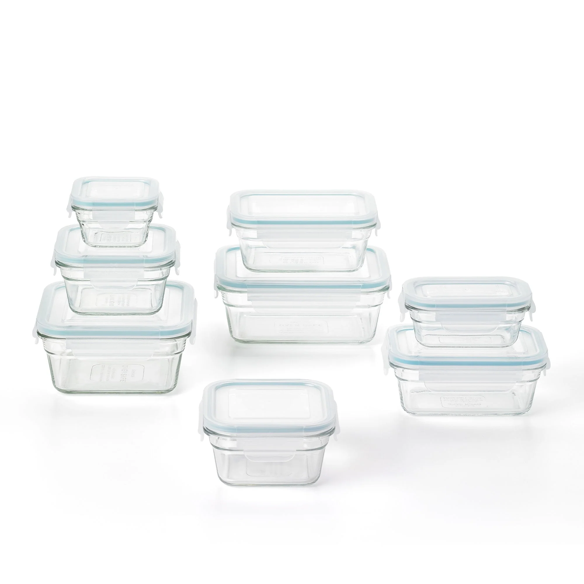 Glasslock Oven and Microwave Safe Glass Food Storage Containers 28 Piece Set