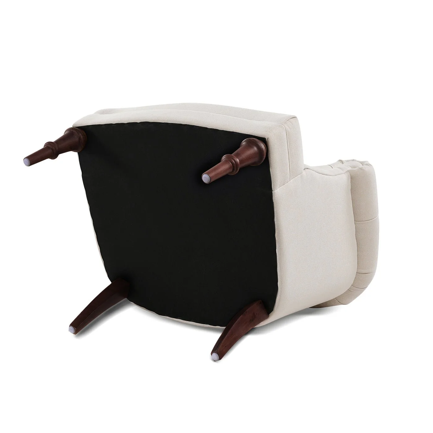 Comforts Upholstered Accent Chair with Recessed Arms and Barrel Design