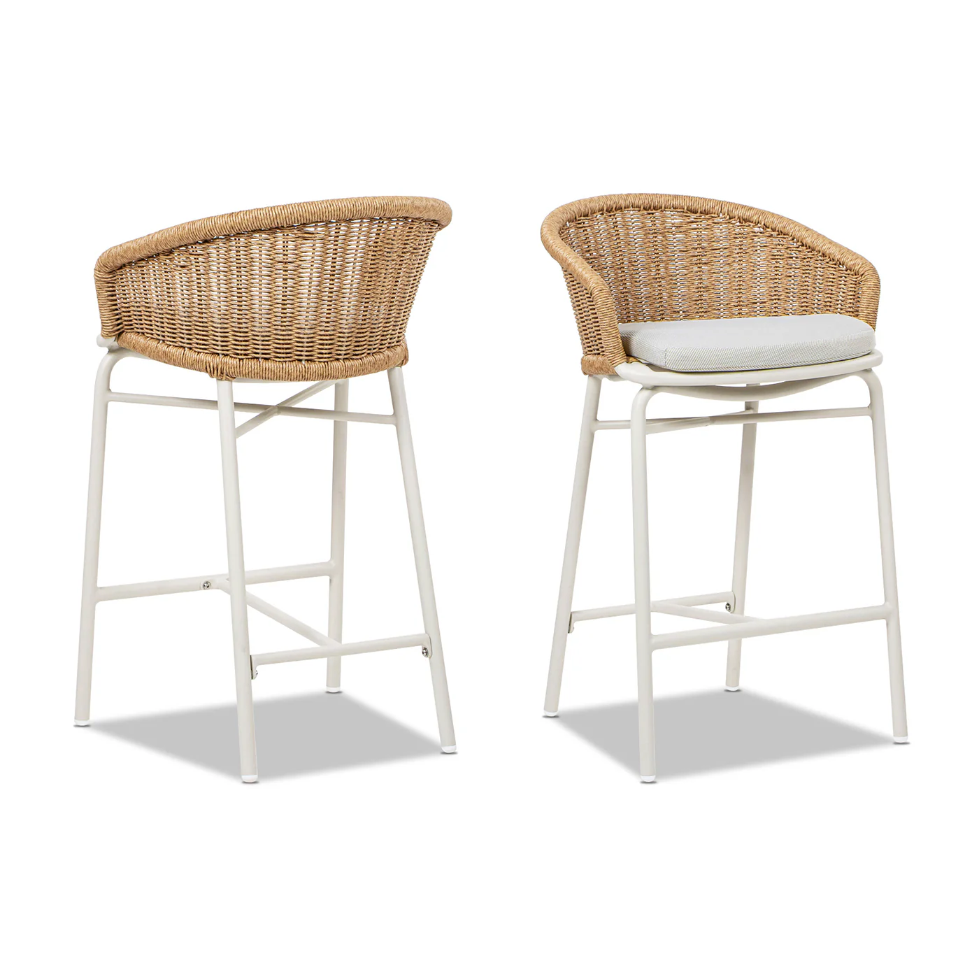 Santorini Wicker Outdoor Bar Stool, Set of 2