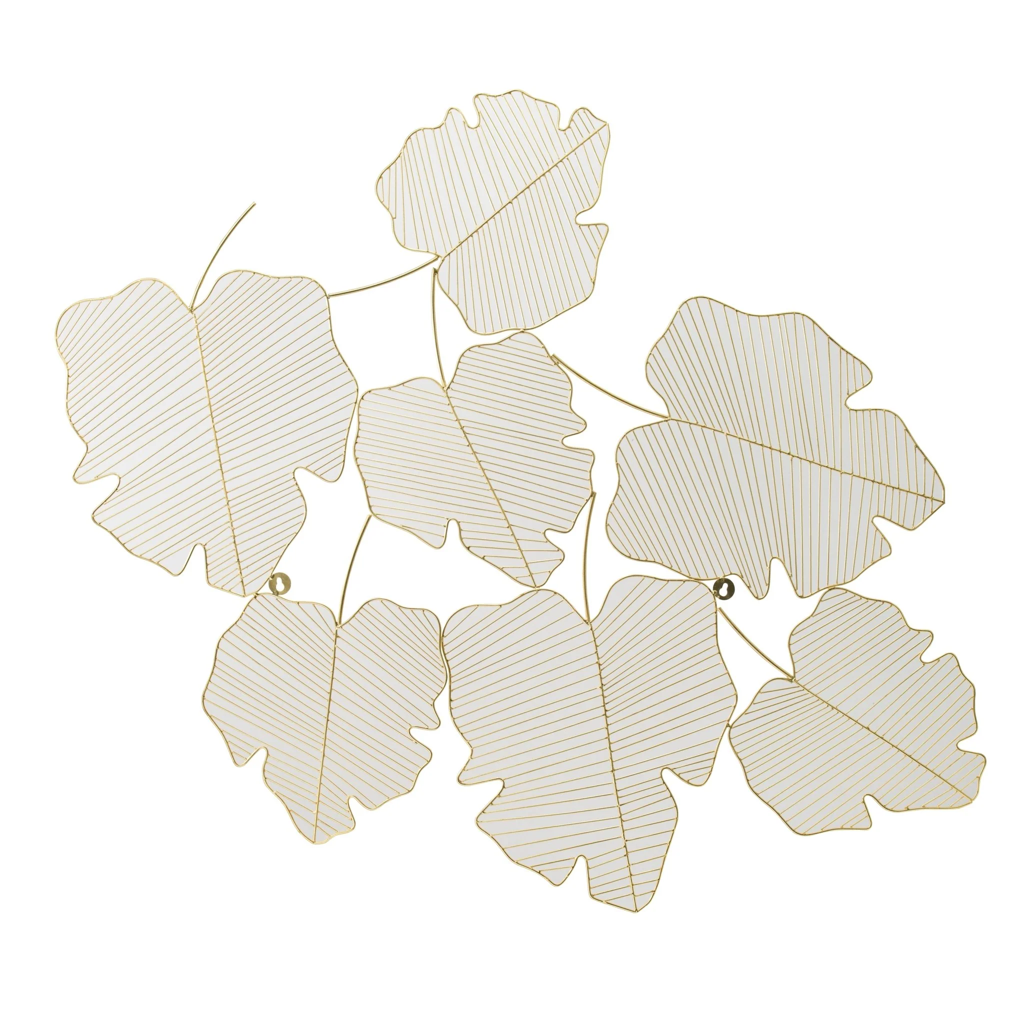 Maple Leaf Wall Art with Metal Detail