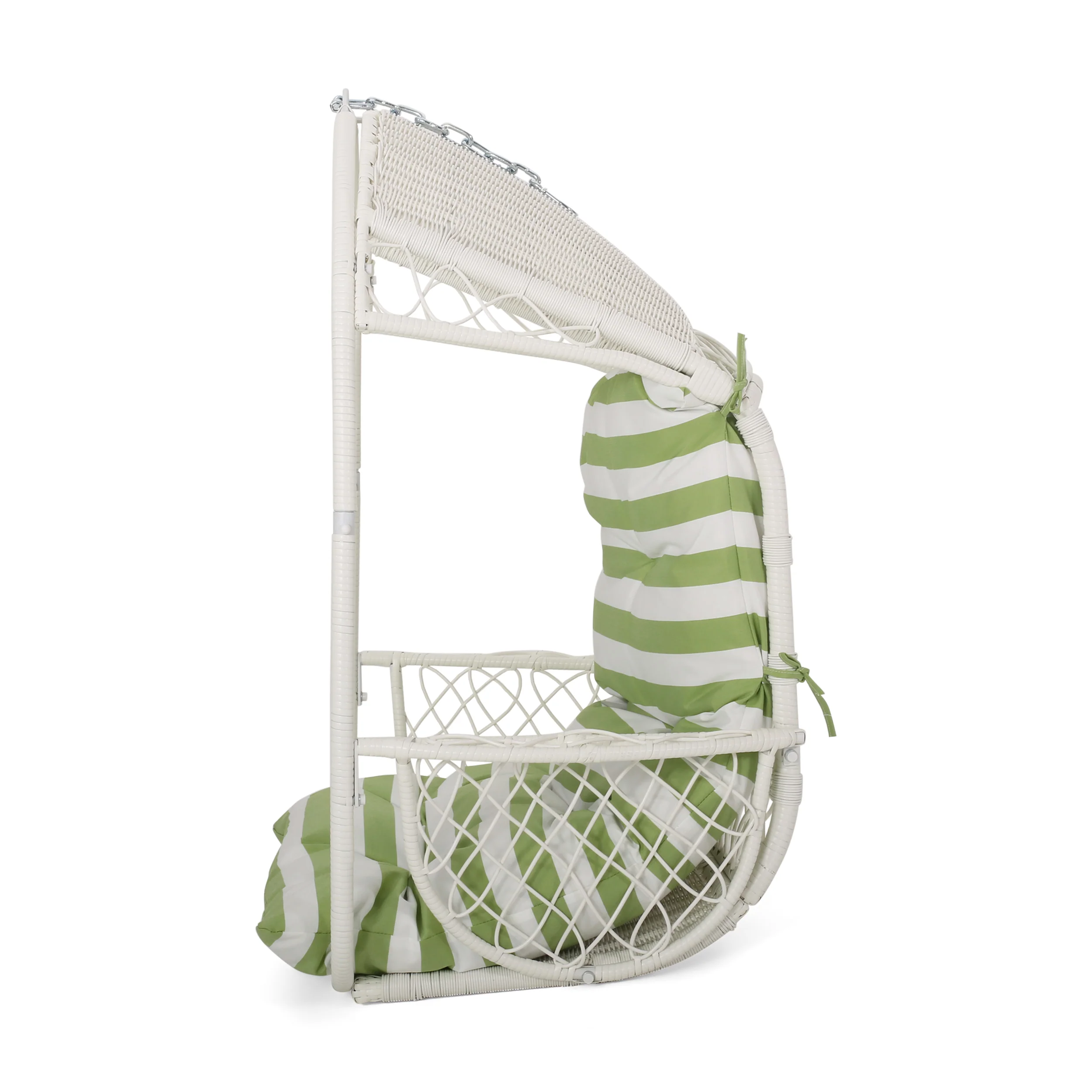 Hanging Chair with Basket Shape and Metal Frame