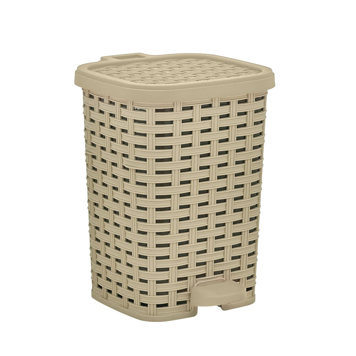 Superio Rattan Step On Trash Can with Removable Liner