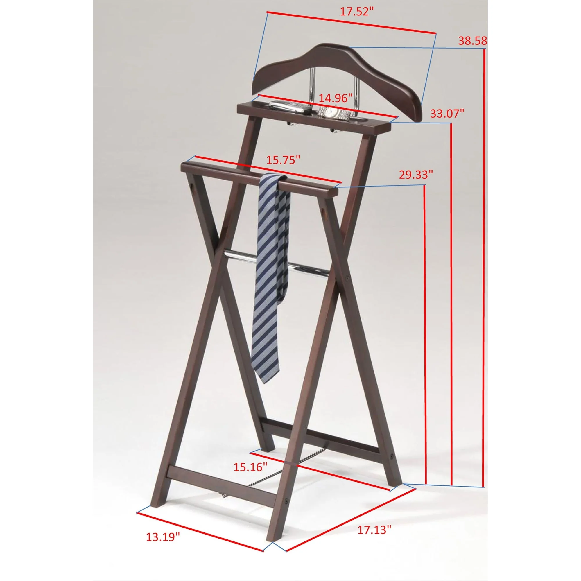 Foldable Wood Valet Stand