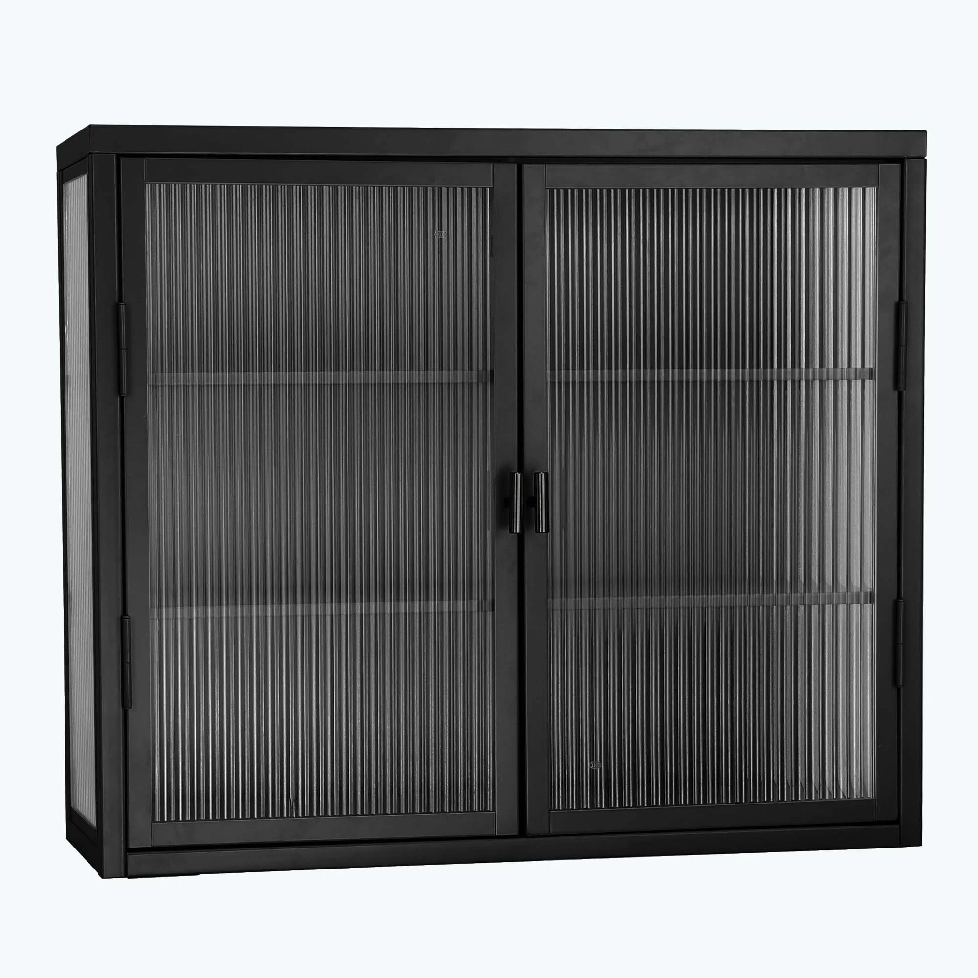 Retro Style Glass Door Wall Cabinet