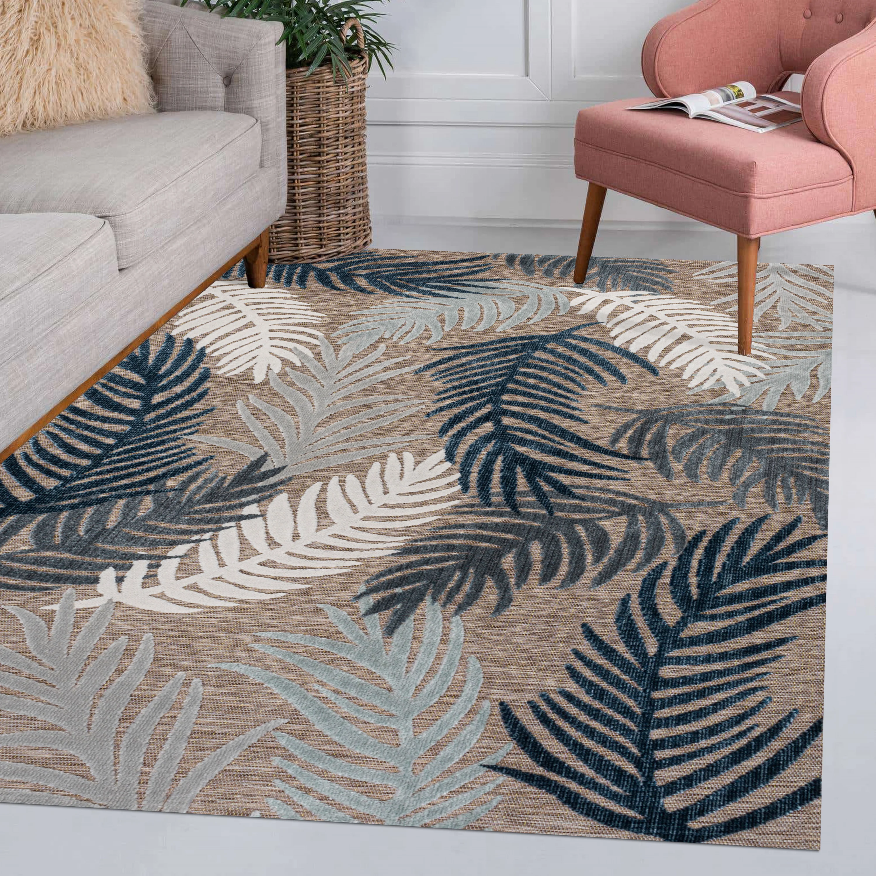 Montego High-Low Tropical Palm Indoor/Outdoor Area Rug