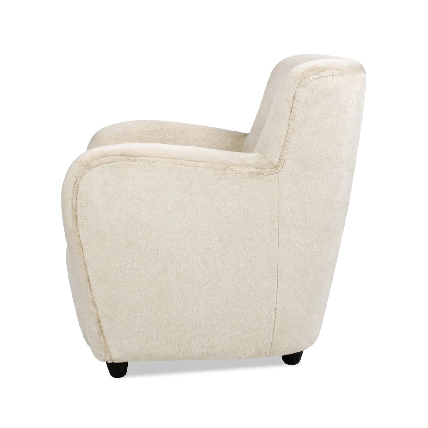 Upholstered Arm Chair with Curved Back