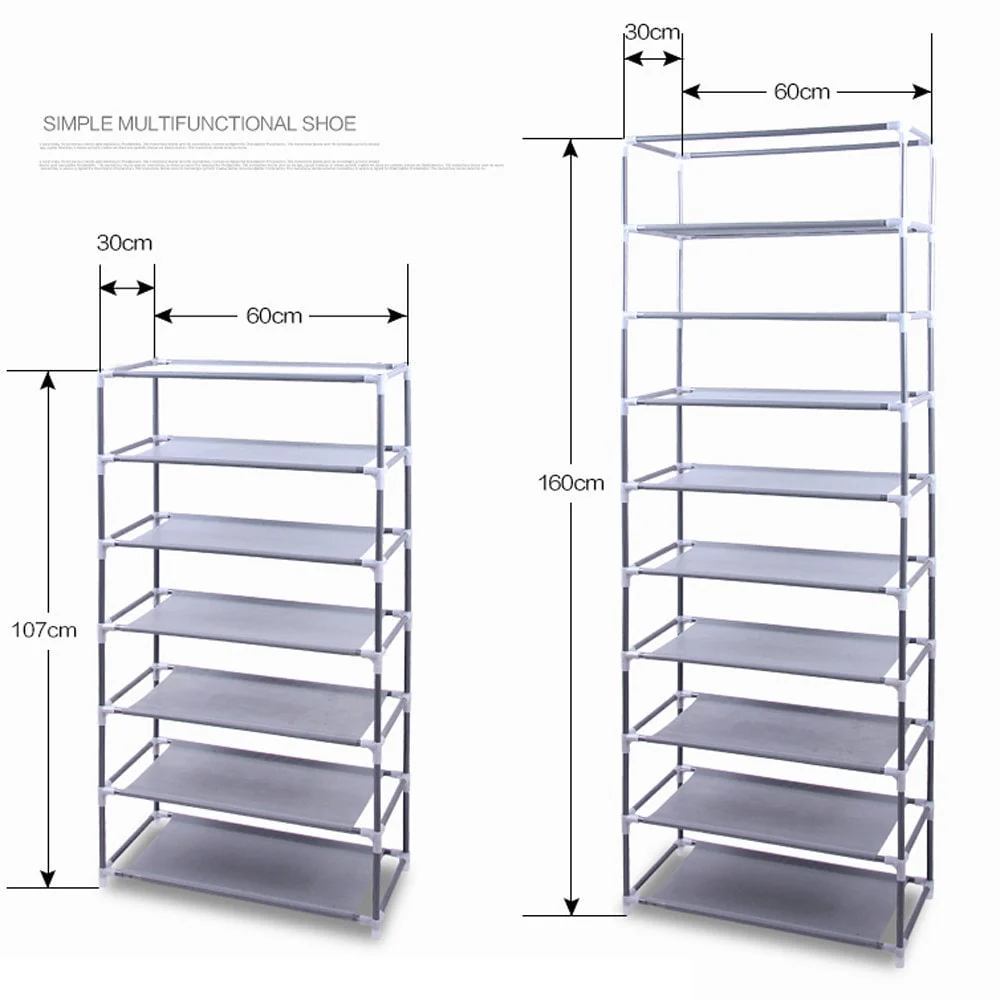 Fashionable Room-saving 9 Lattices Non-woven Fabric Shoe Rack Coffee