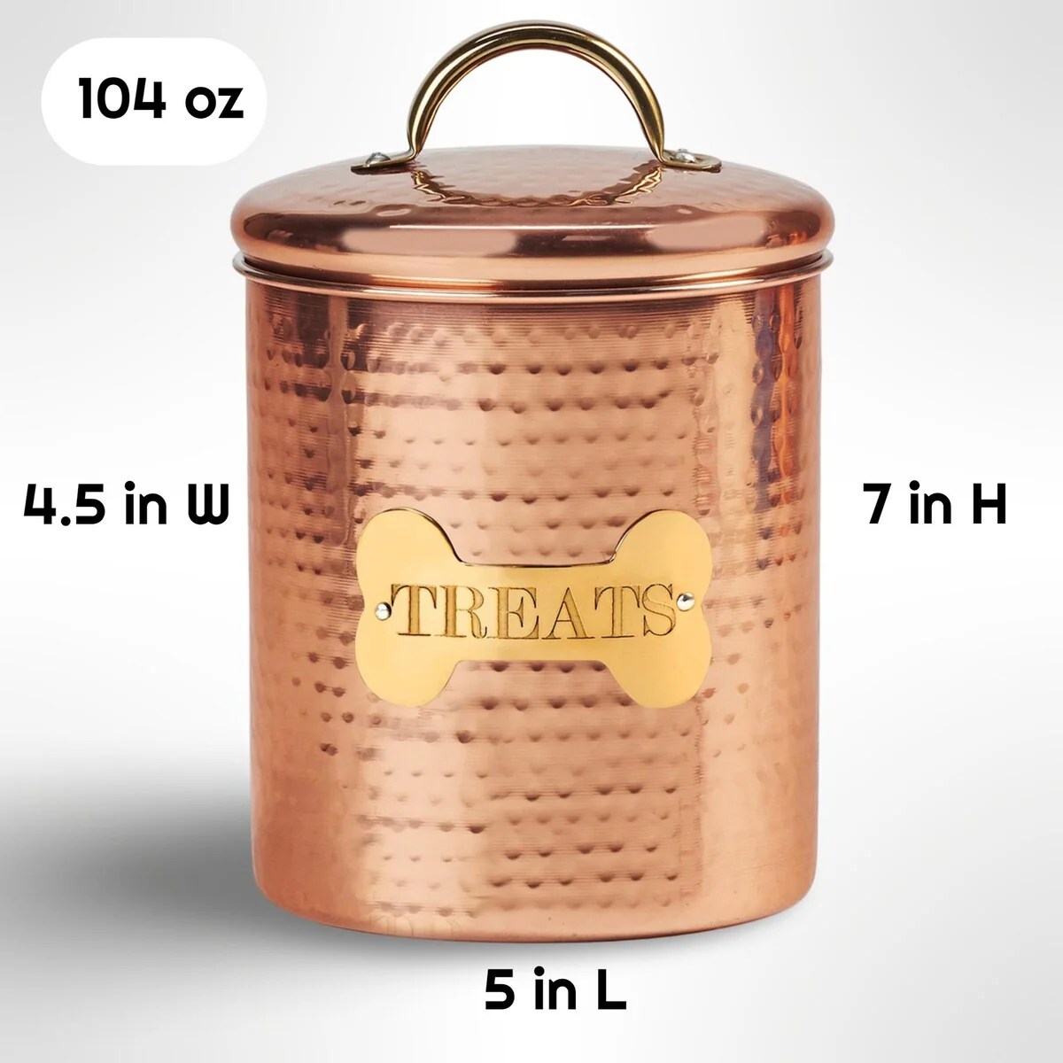 King Charles Copper Dog Extra Canister for Pet Food