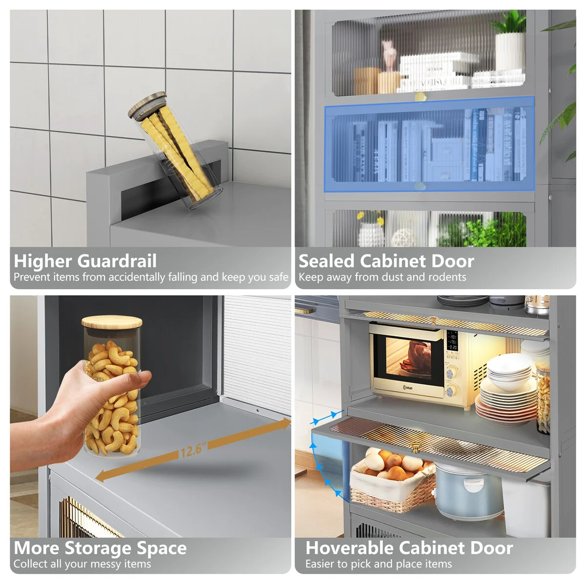 MEGA CASA 5 - Layer Steel Accent Cabinet with Door - N/A