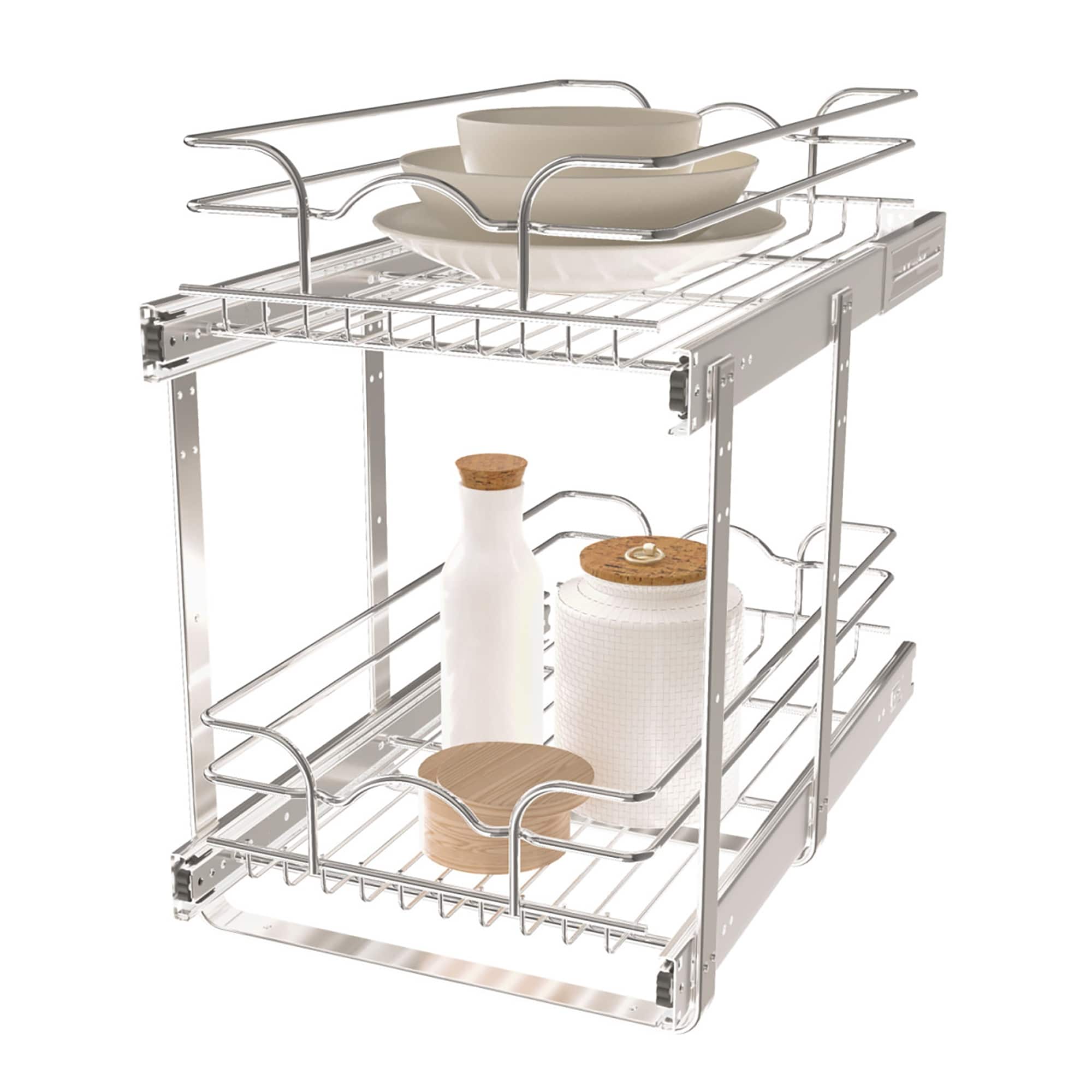 Rev-A-Shelf Kitchen Cabinet Pullout Shelf Organizer, 24 x 22 In, 5WB2-2422-CR-1