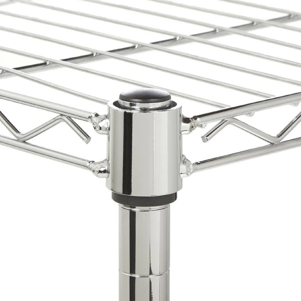 Chrome Plated Metal 4-shelf Pantry Storage