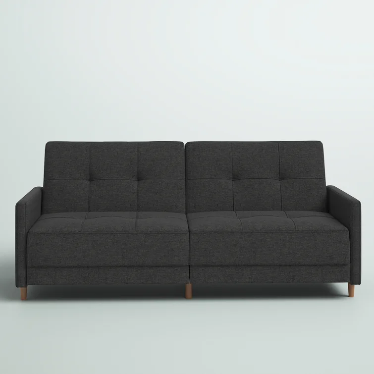 Besnard Twin 76'' Upholstered Cushioned Convertible Sofa