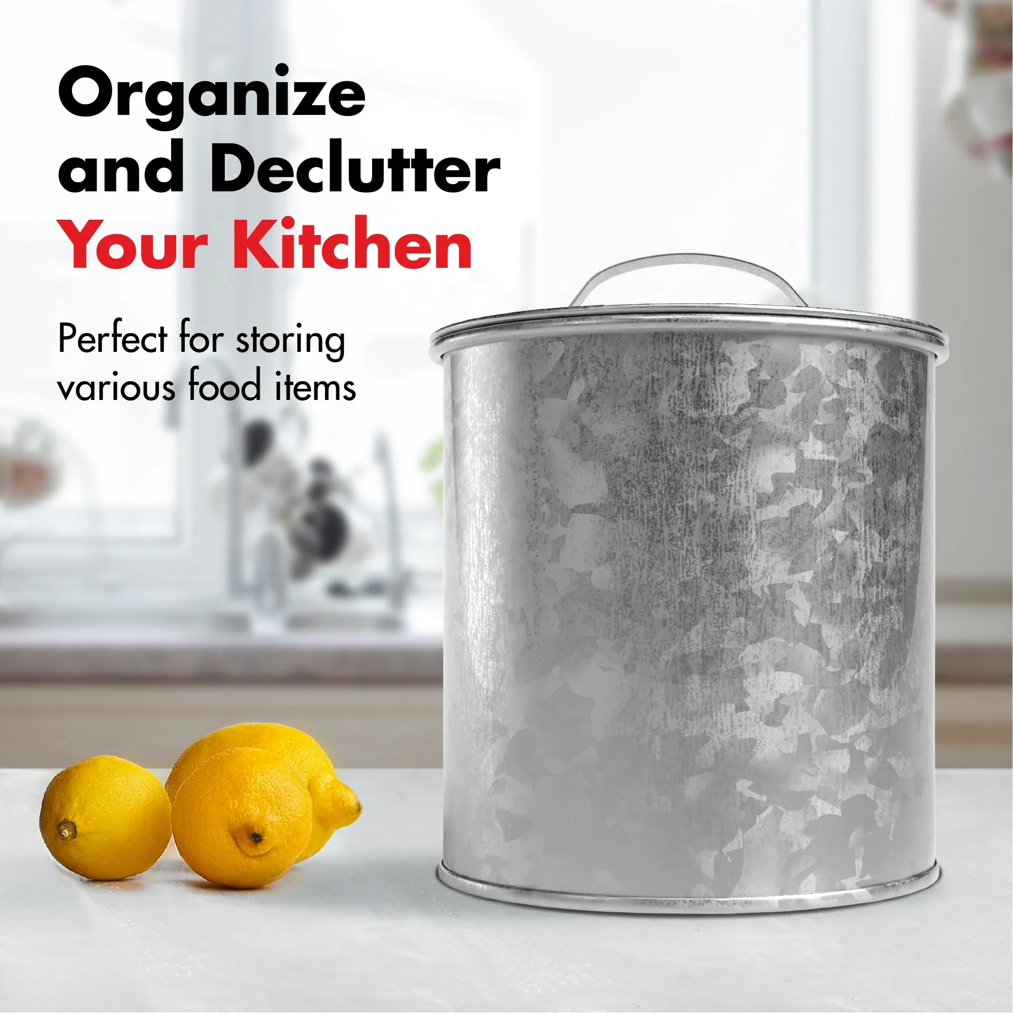 Amici Newport Galvanized Metal Storage Canister