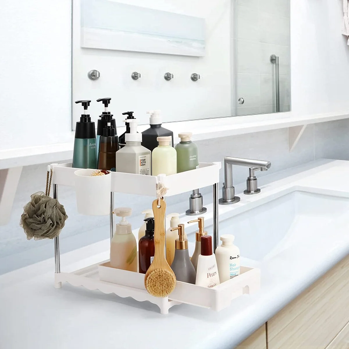 Under Sink Organizer with Sliding Storage Drawer