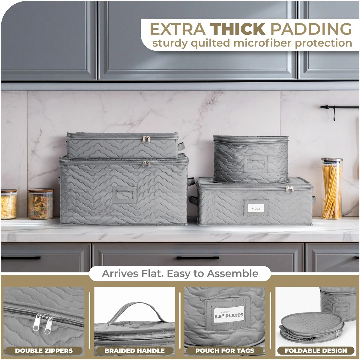 Dinnerware Quilted Storage Set (4 Pc)