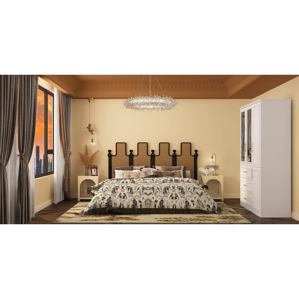 Modular Wardrobe Combo Armoires Closet Freestanding Cabinet Organizer