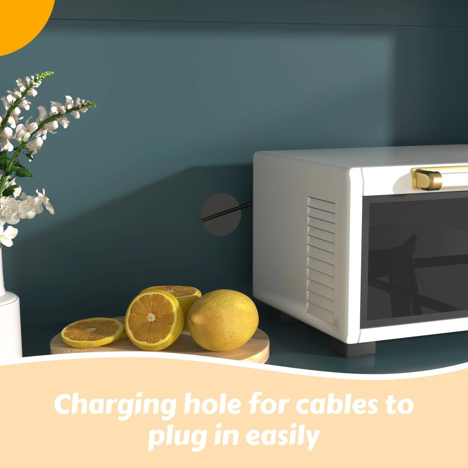 VEIKOUS Kitchen Pantry Storage Cabinet Cupboard with Framed Glass Door and Drawer