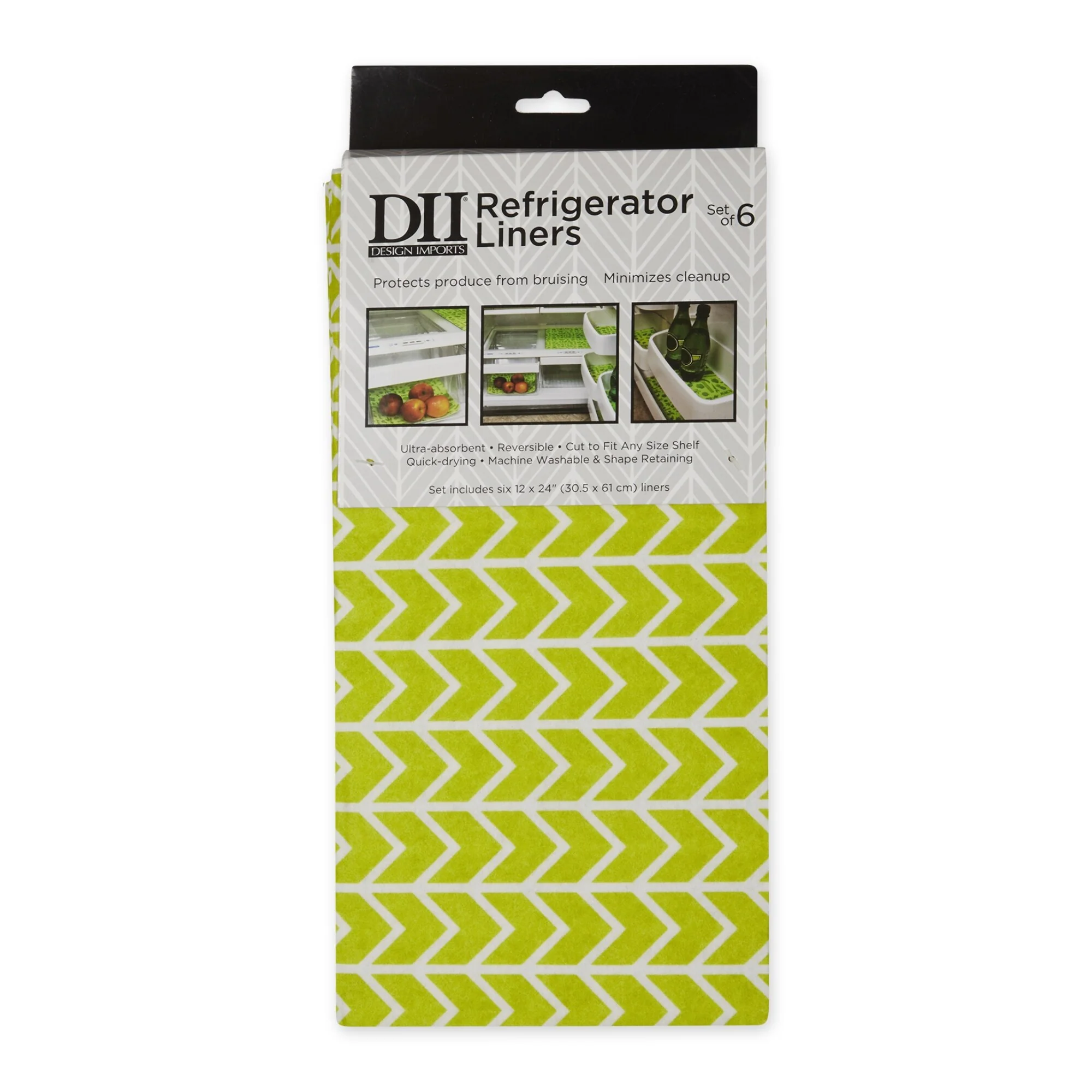 DII Nautical Blue Market Print Fridge Liner (Set of 6)