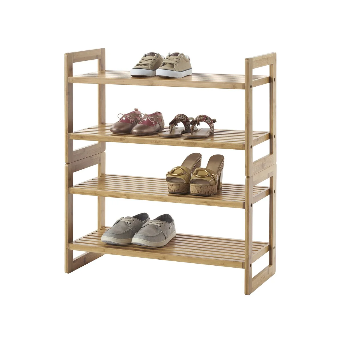 TRINITY EcoStorage® Bamboo Shoe Rack, 2-Pack