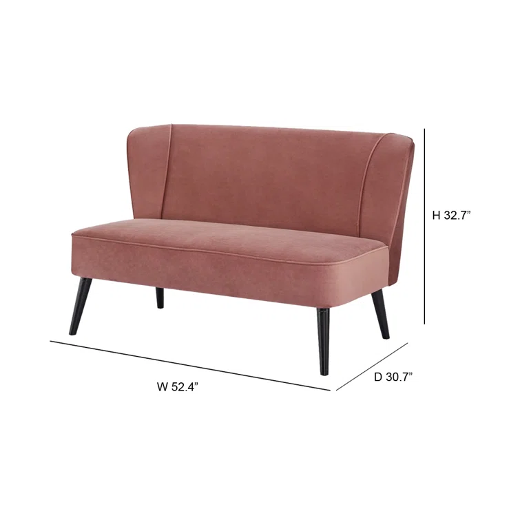 Phineas 52.36'' Velvet Loveseat
