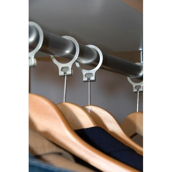 Anti-Theft Metal A-Ring with Chrome Finish, 1.5 Inch Security Rings to hold Nail Hook Hangers for New Instalations