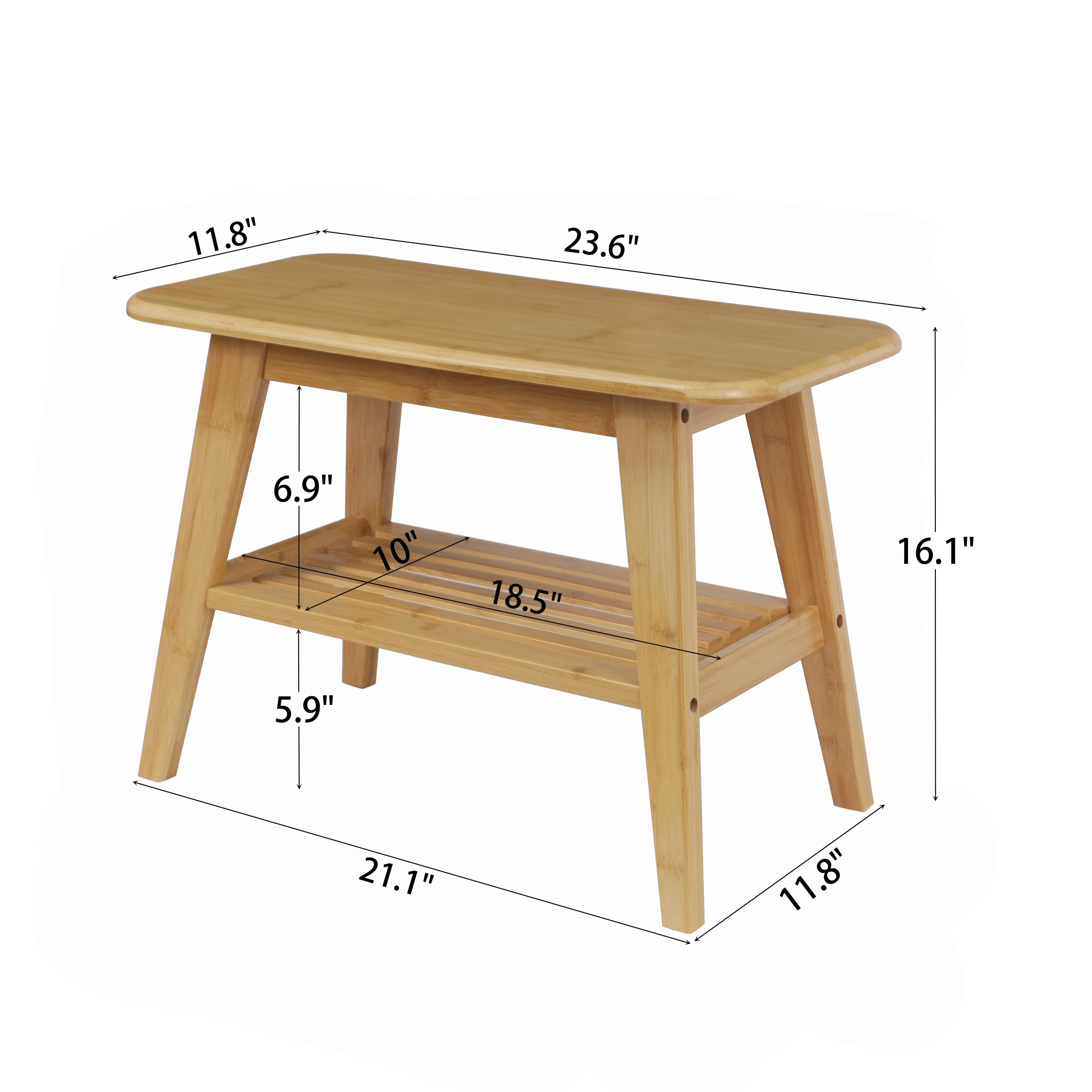 Bamboo Shoe Rack for Entryway, Shoe & Entryway Bench