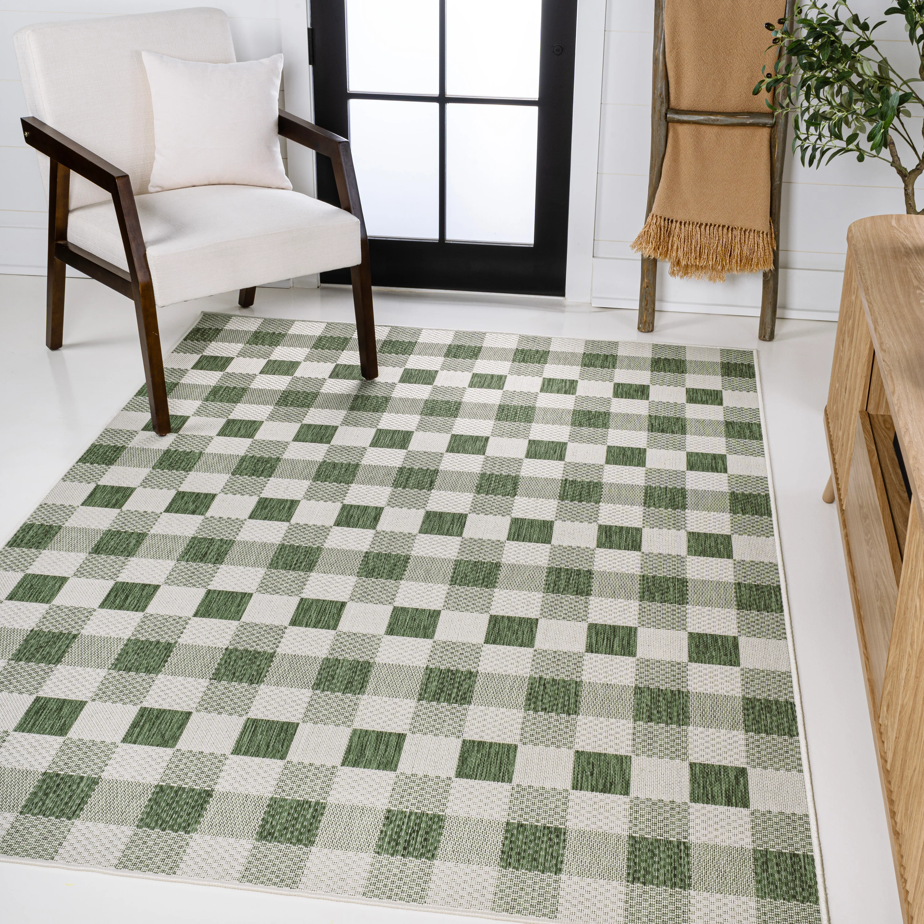 Darcy Gingham Indoor/Outdoor Area Rug