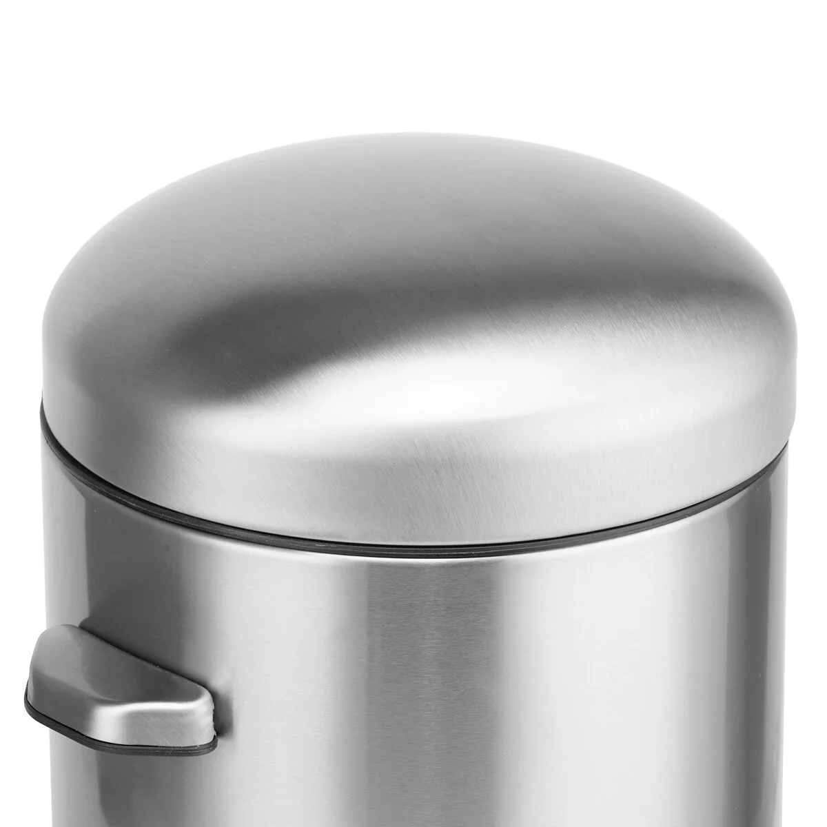 Innovaze 1.32 Gallon Stainless Steel Round Step-on Bathroom and Office Trash Can