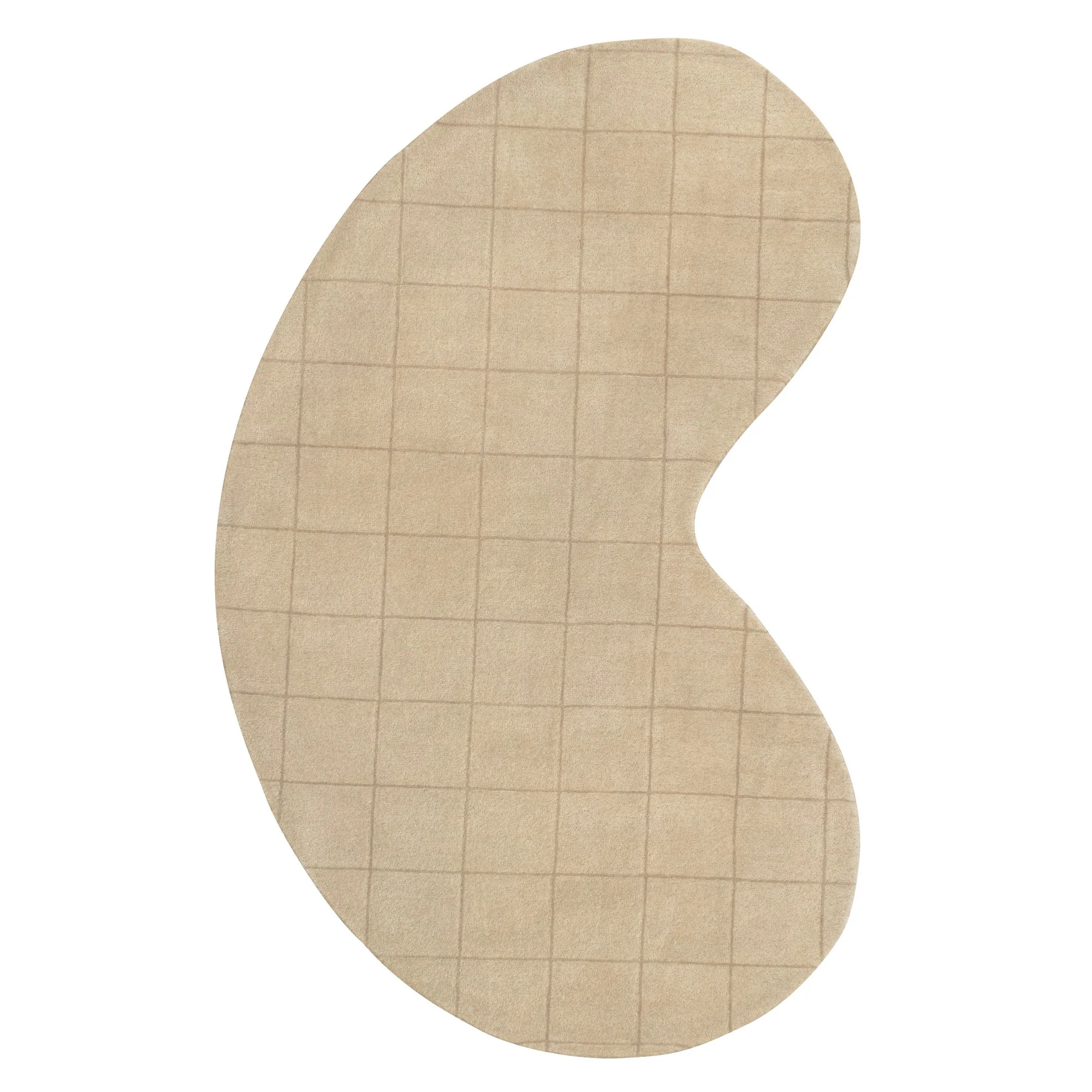 Bean Modern Plaid Grid Handwoven Wool Area Rug