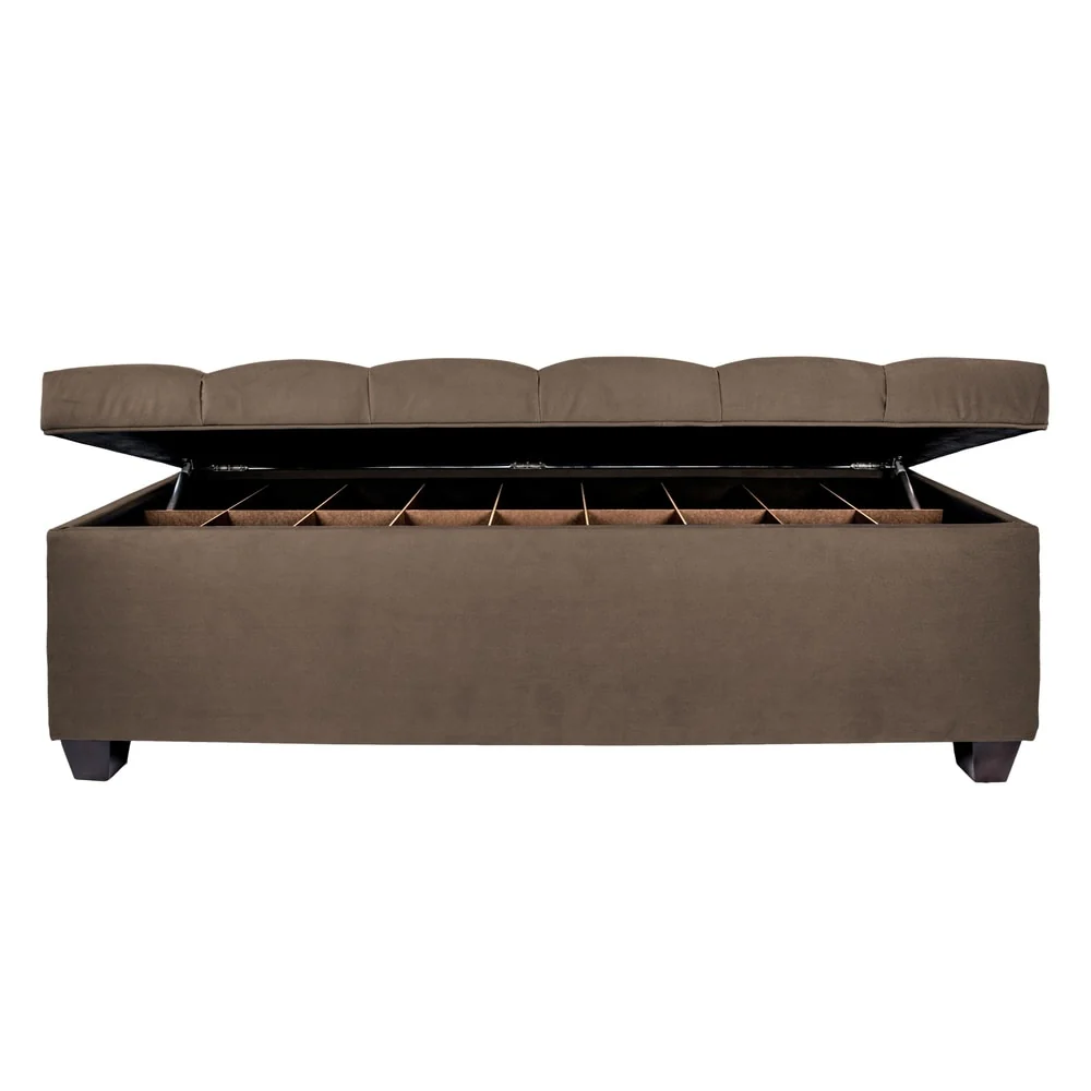 MJL Furniture-Sole Secret Obsession Diamond-tufted Shoe Storage Bench
