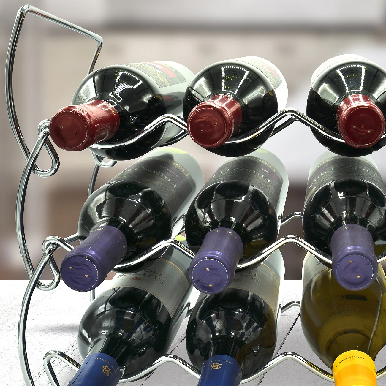 Metal Detachable Wine Rack - 3 Tier, Copper - 14