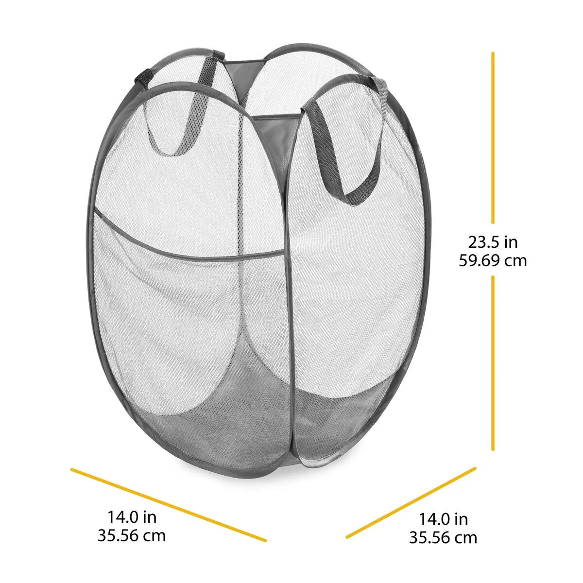 Whitmor Pop & Fold™ Laundry Hamper - Savvy Gray