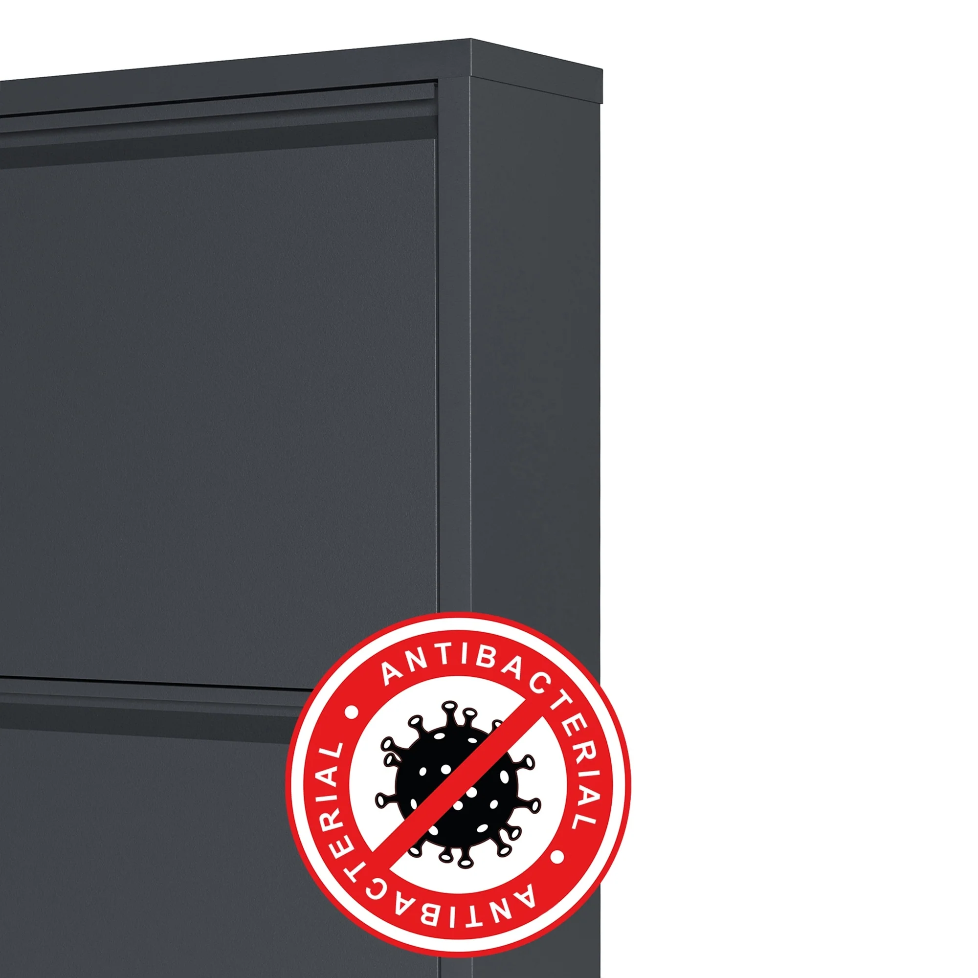 Antibacterial 5 Tier metal shoe cabinet without holes