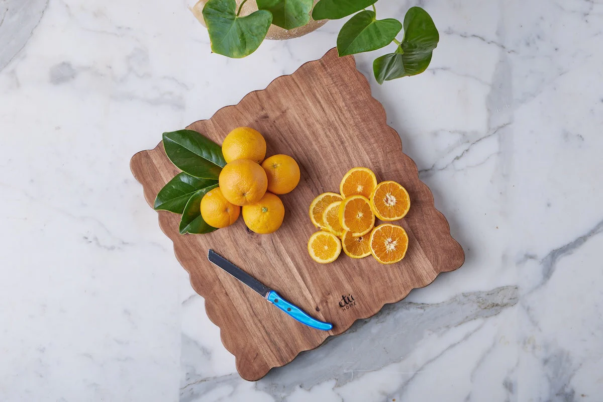 Square Scalloped Cutting Board
