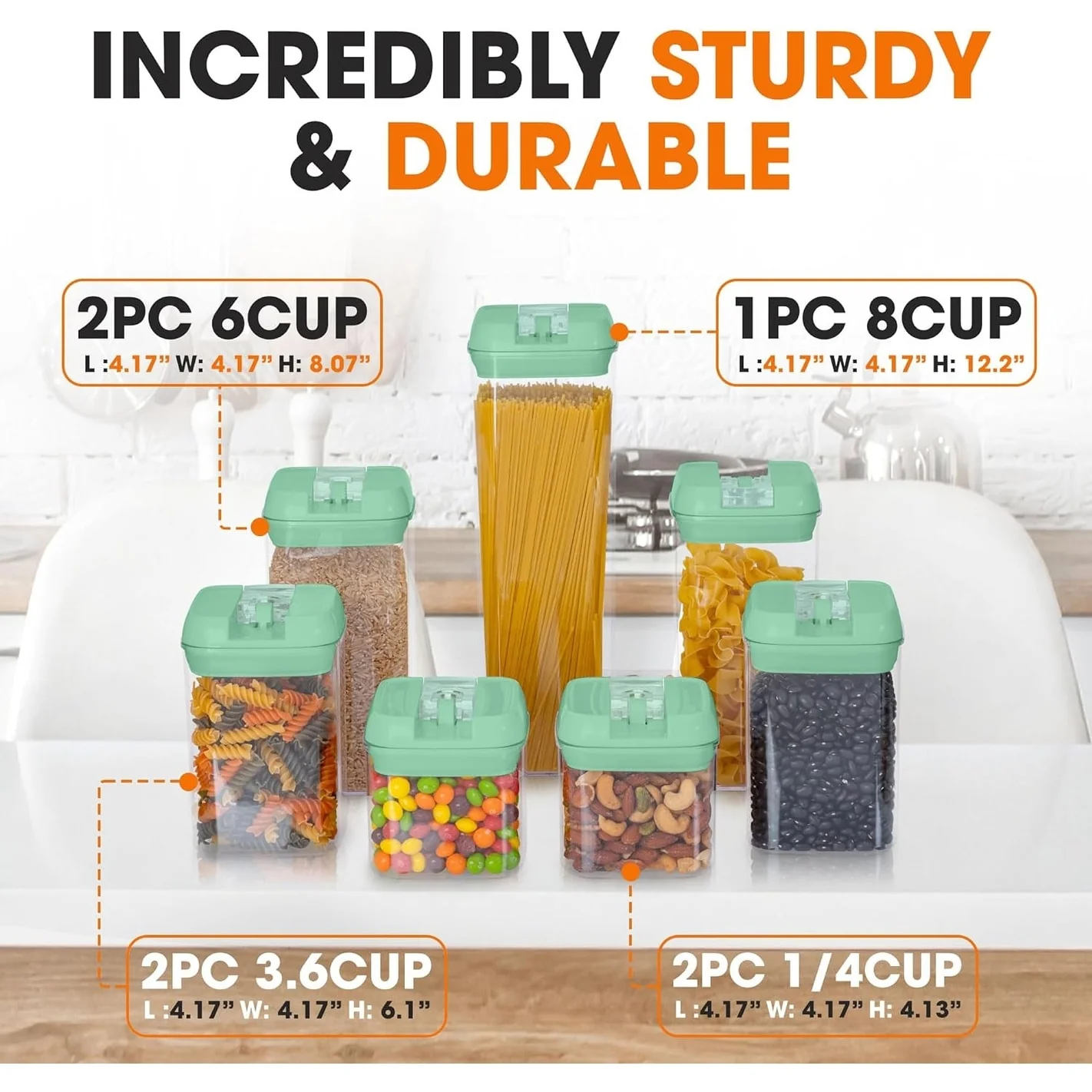 Cheer Collection 7-piece Stackable Airtight Food Storage Container Set