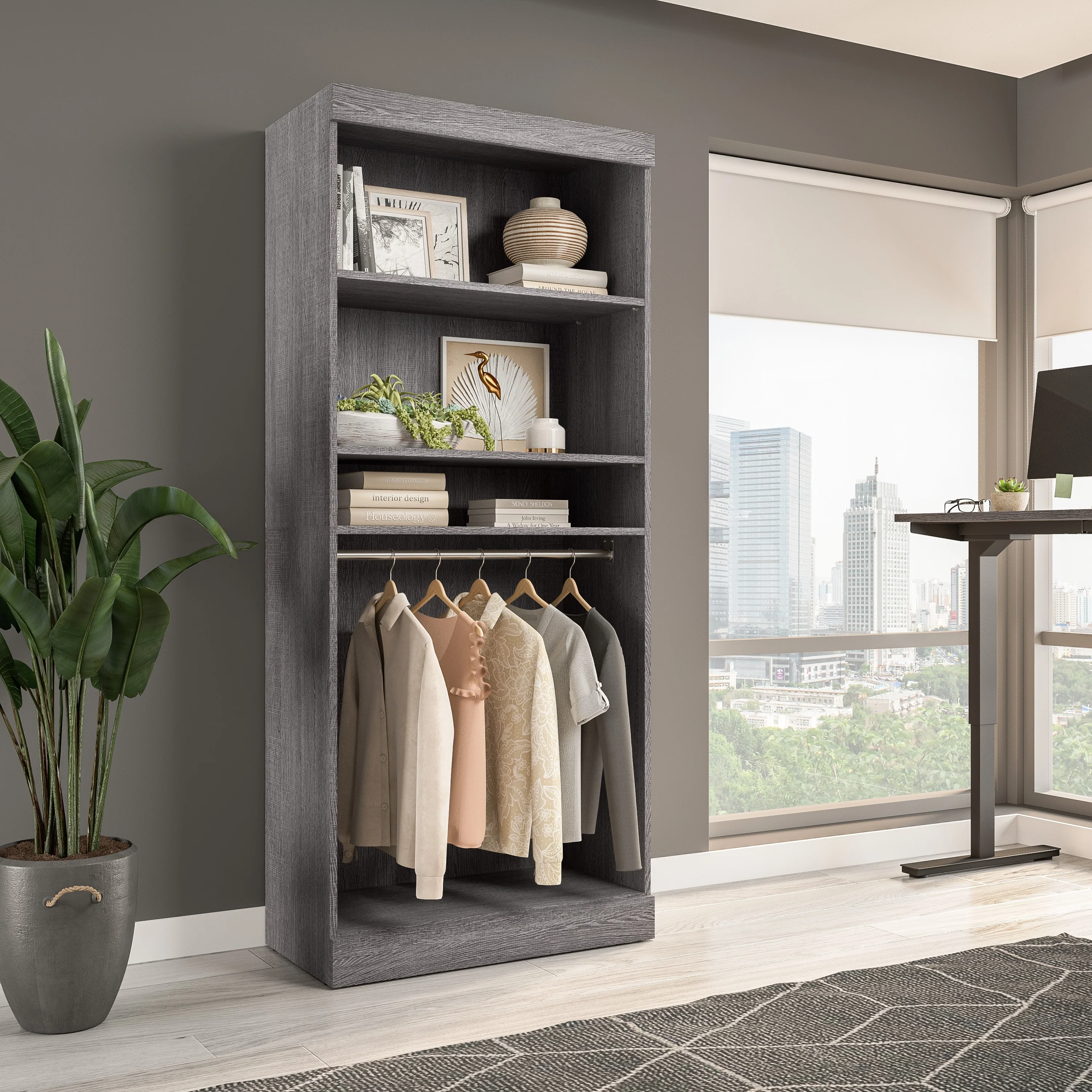 Pur 36W Closet Organizer, Home Organization Wardrobe by Bestar