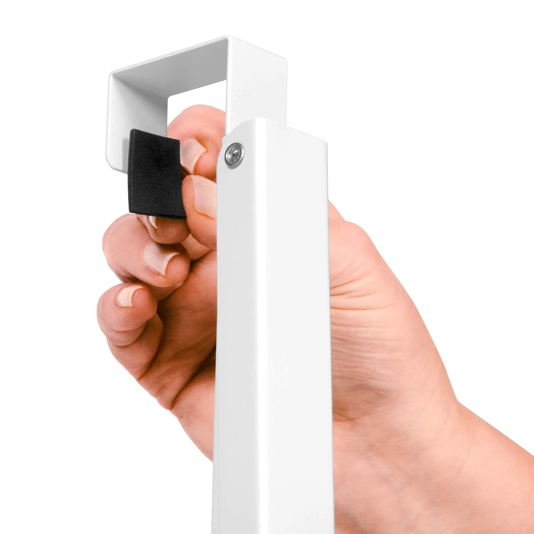 Over The Door Closet Valet -Expandable and Collapsible Hanging Rack Organizer Bracket, White