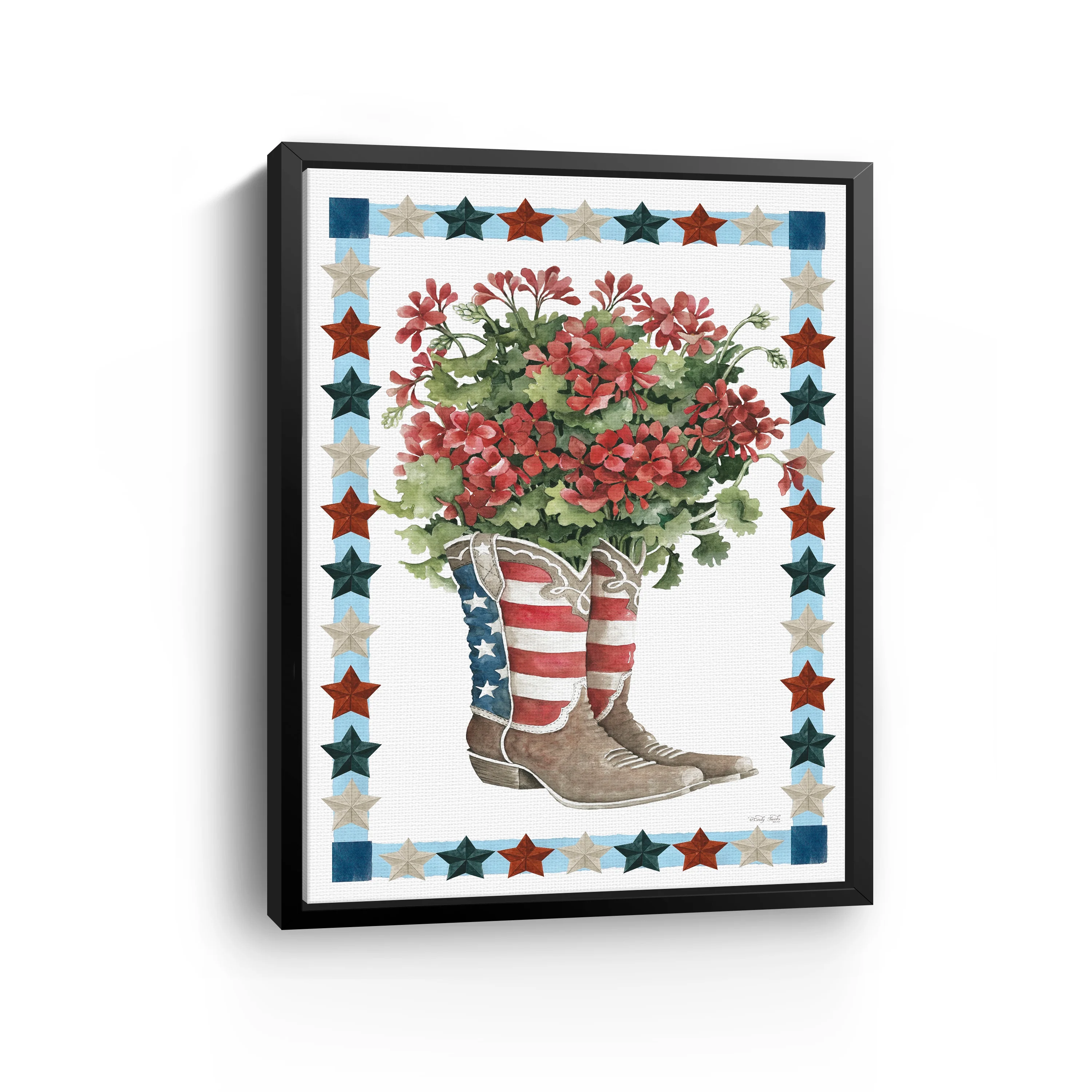 Patriotic Boots Canvas Giclee