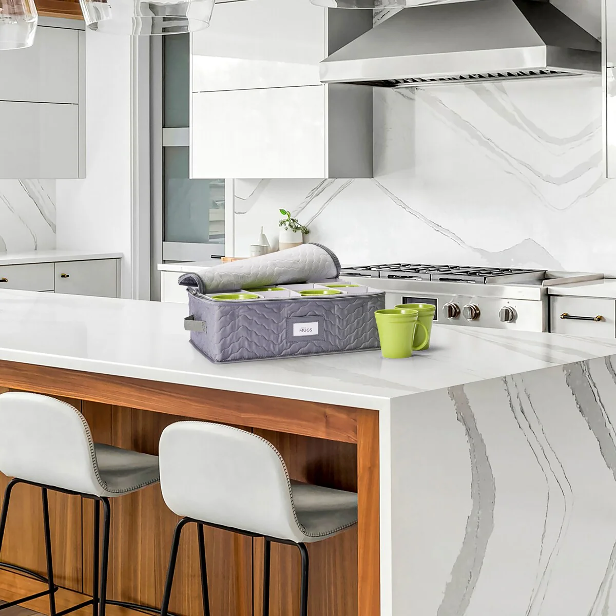 12 Mug Coffee Mug/Glass Quilted Box - 13 in x 16 in x 6 in