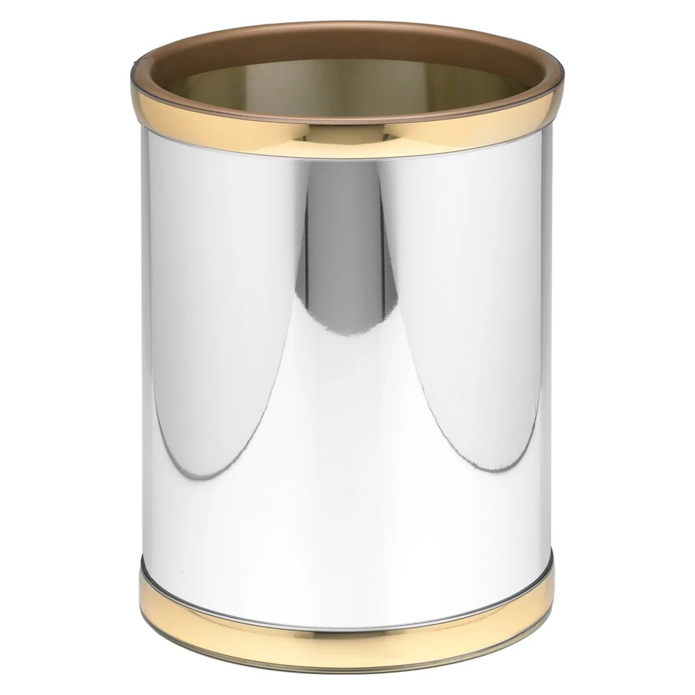 Mylar Metalic 10.25-inch Round Waste Basket