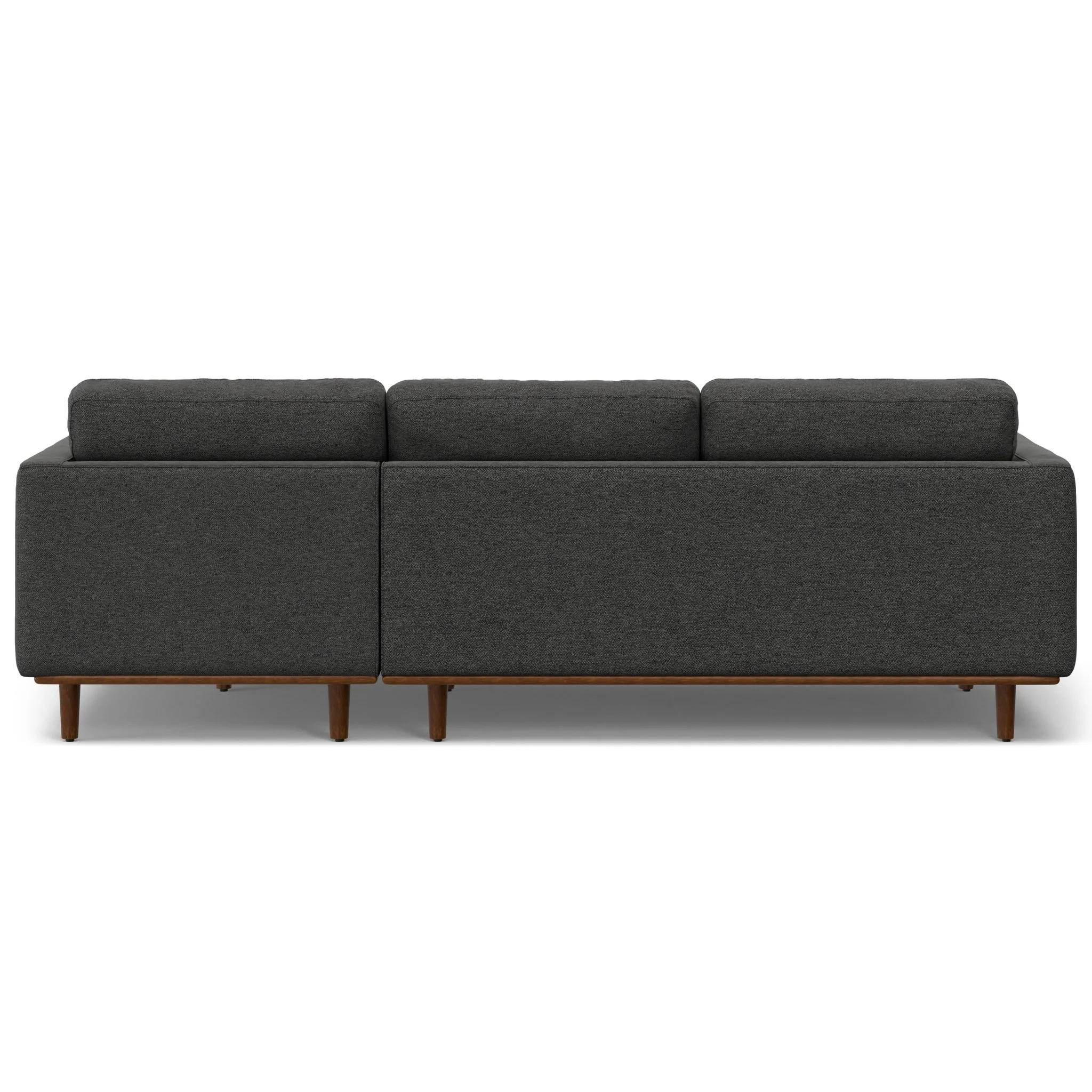 Euphorique Upholstered Right Sectional Sofa with 2 Bolster Pillows and 3 Loose Back Cushions