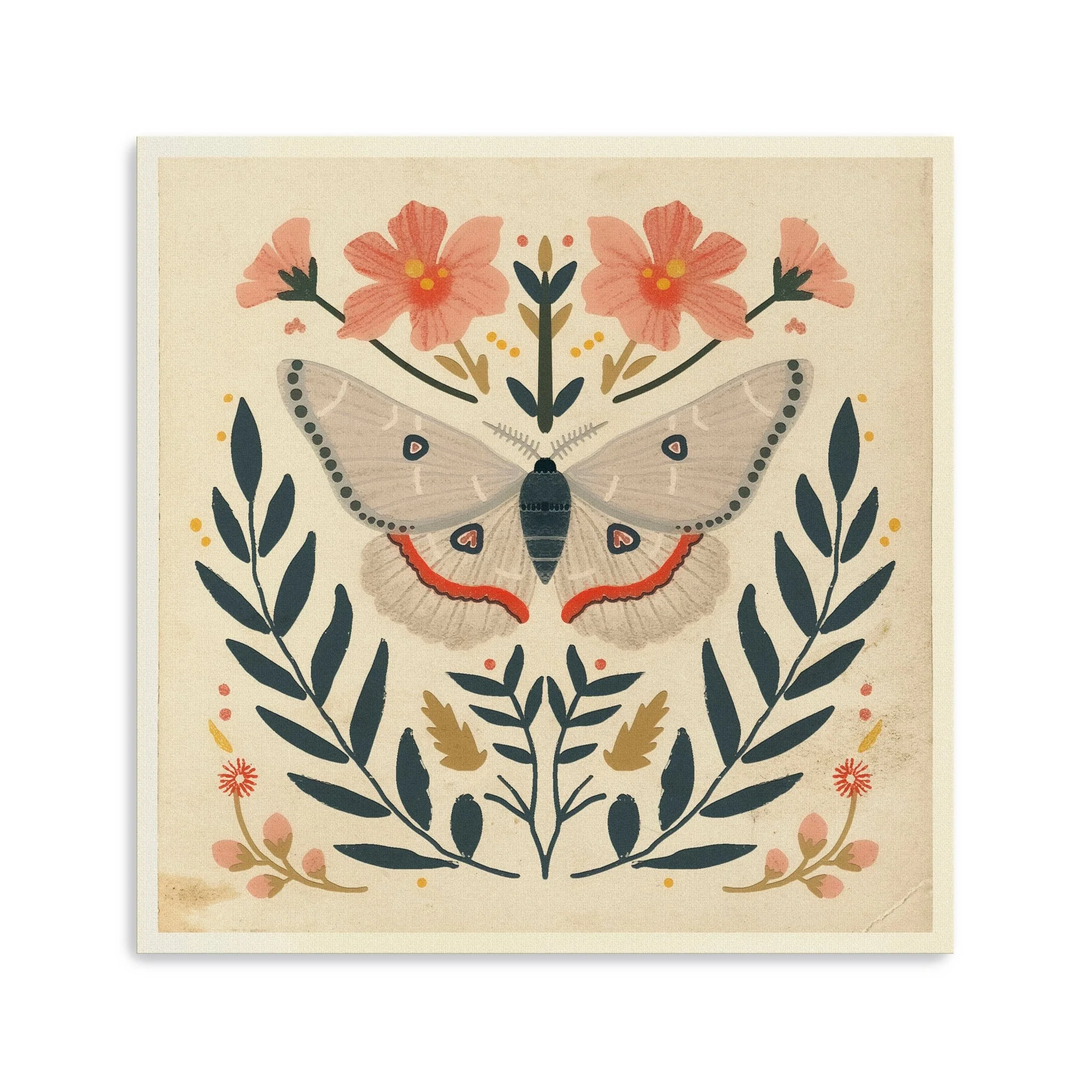Moth Canvas Giclee Wall Art