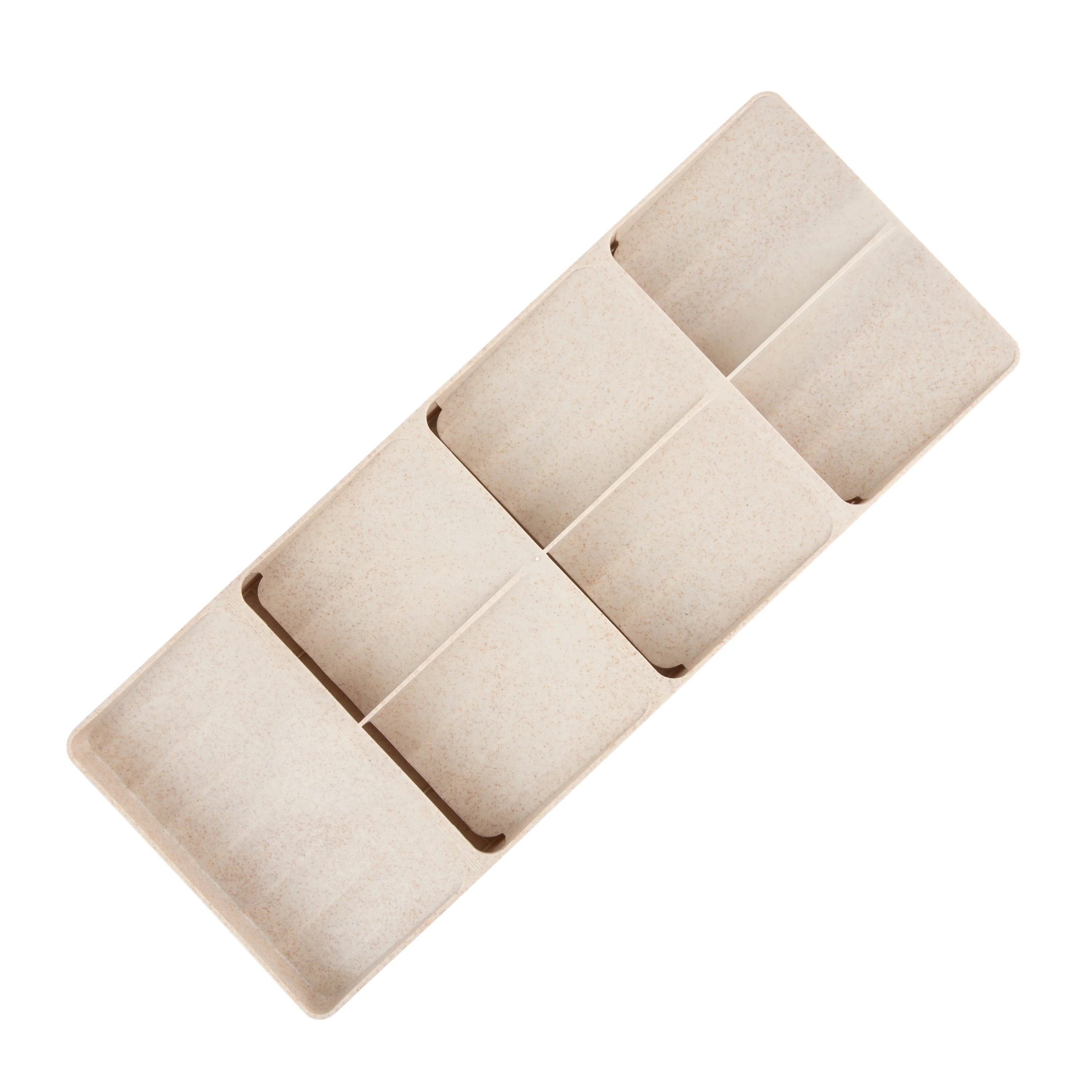 Kitchen Details 7 Compartment Cutlery Organizer in Natural - Brown - 15.7