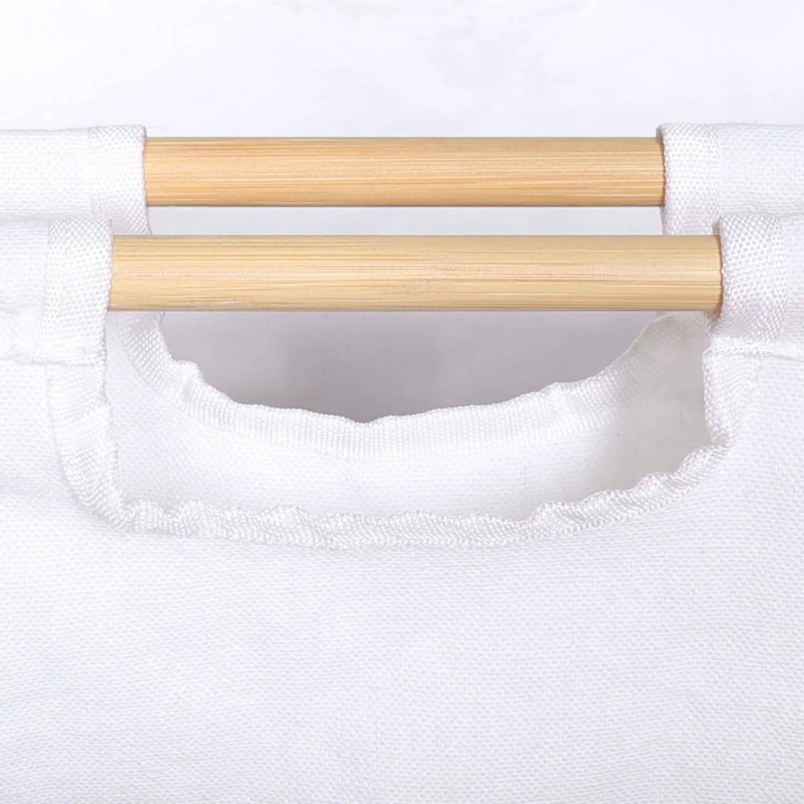 VEIKOUS Bamboo Divided Hamper Laundry Basket with Lid and Removable Liner Bags, 2 Section - 22''W x 25.3''H x 14''D