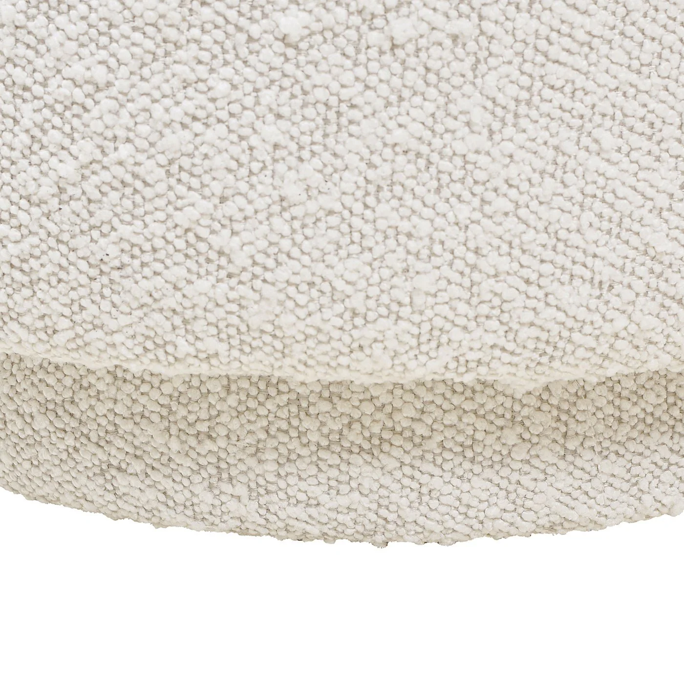 Mushroom Footstool with Sherpa-Textured Upholstery