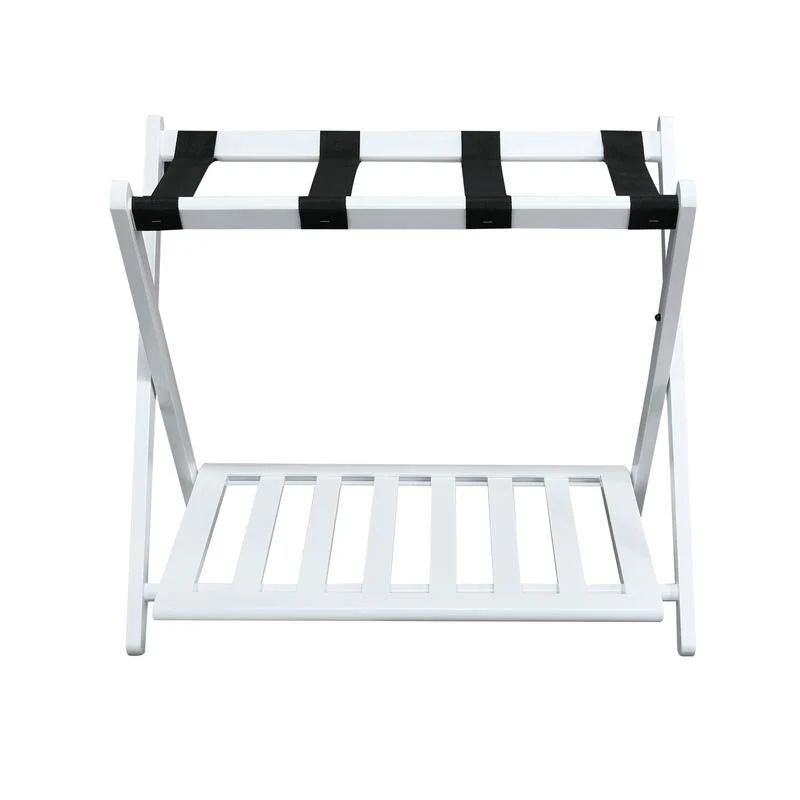 Hotel-style Luggage Rack with Shelf