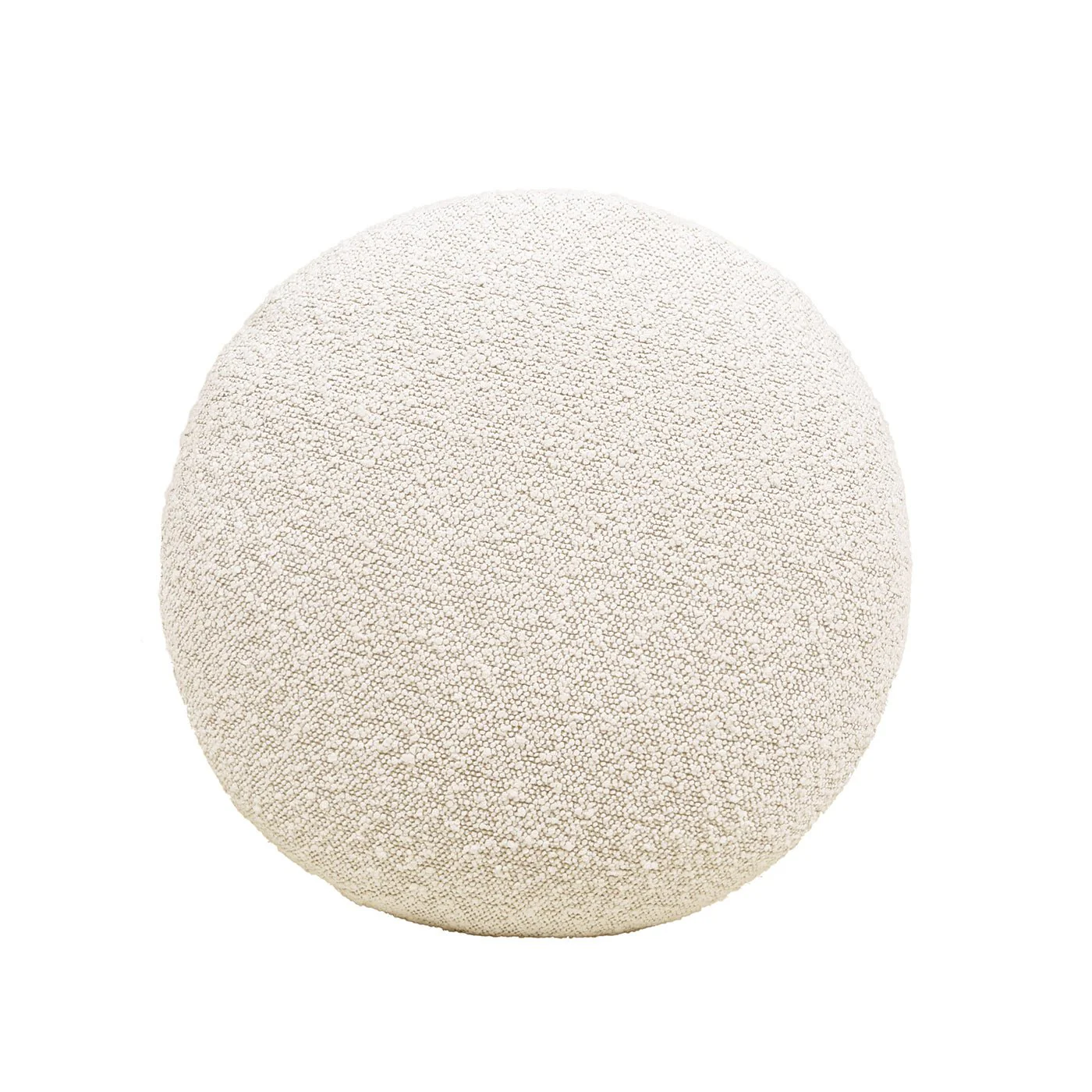 Mushroom Footstool with Sherpa-Textured Upholstery