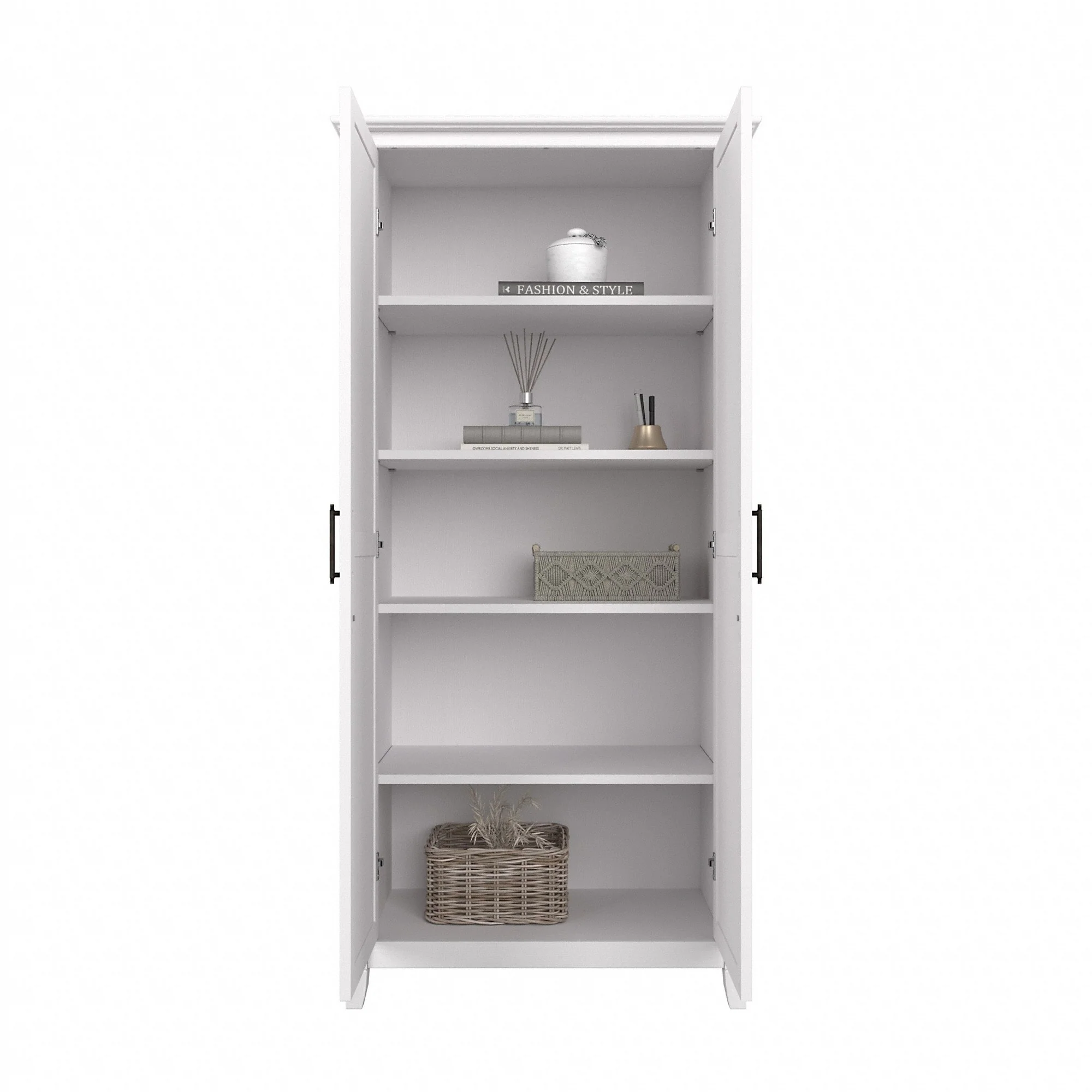 Key West Tall Kitchen Pantry Cabinet with Doors by Bush Furniture