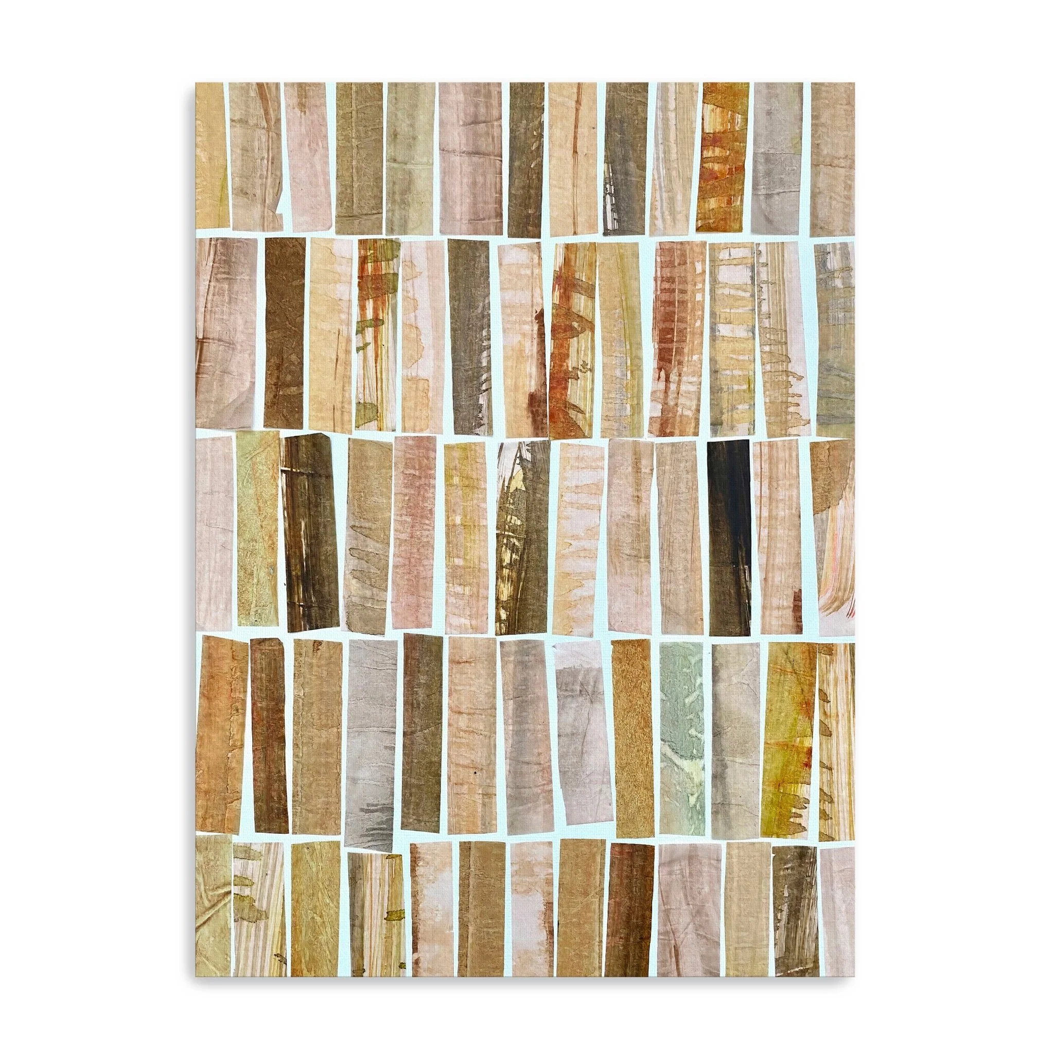 Pink And Brown Vertical Canvas Giclee Wall Art